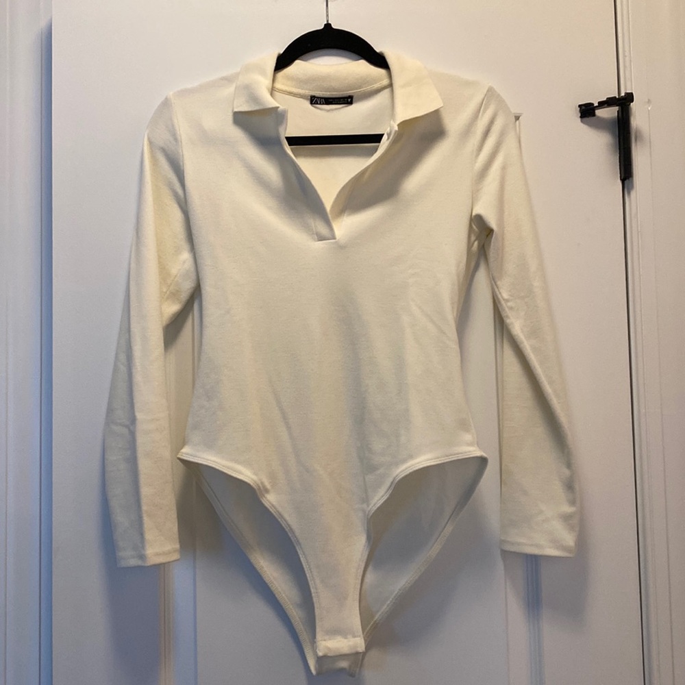 NWOT Zara Collared Bodysuit
